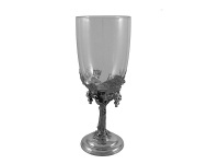 Victorian Silver & Glass Goblet 1889